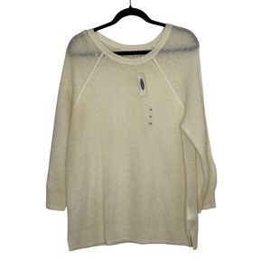 NWT‎ Old Navy Women's XL Cream Cozy Crewneck Sweater Acrylic Wool Blend Pullover